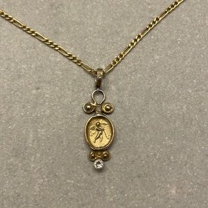 Child of Wild Apollo Gold Coin Pendent Necklace